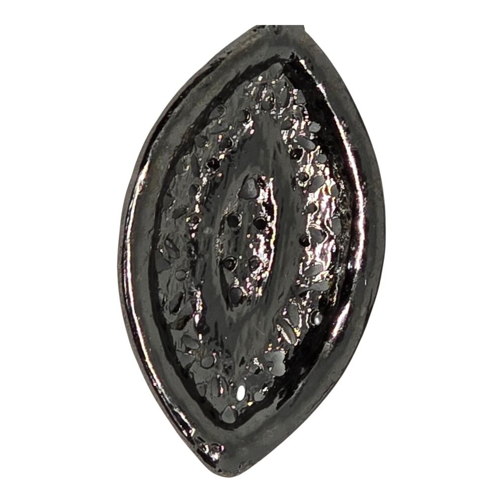 Green‎ Rhinestone Evil Eye Drop Earrings Black Gunmetal Dangle Statement - Picture 7 of 9